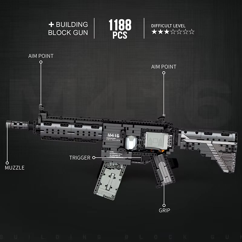 SET BRICKGUN : M416 (1188 PIÉCES)